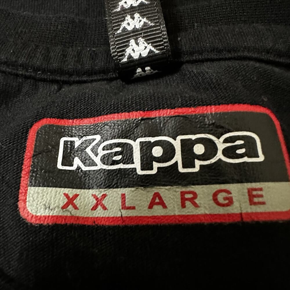 VTG Kappa Big Text Sleeve Shirt Menās Size XX-Large Black Color Block Streetwear